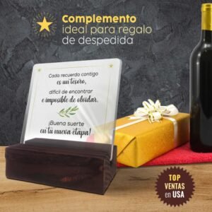 Placa regalo tarjeta despedida compañeros y jubilación