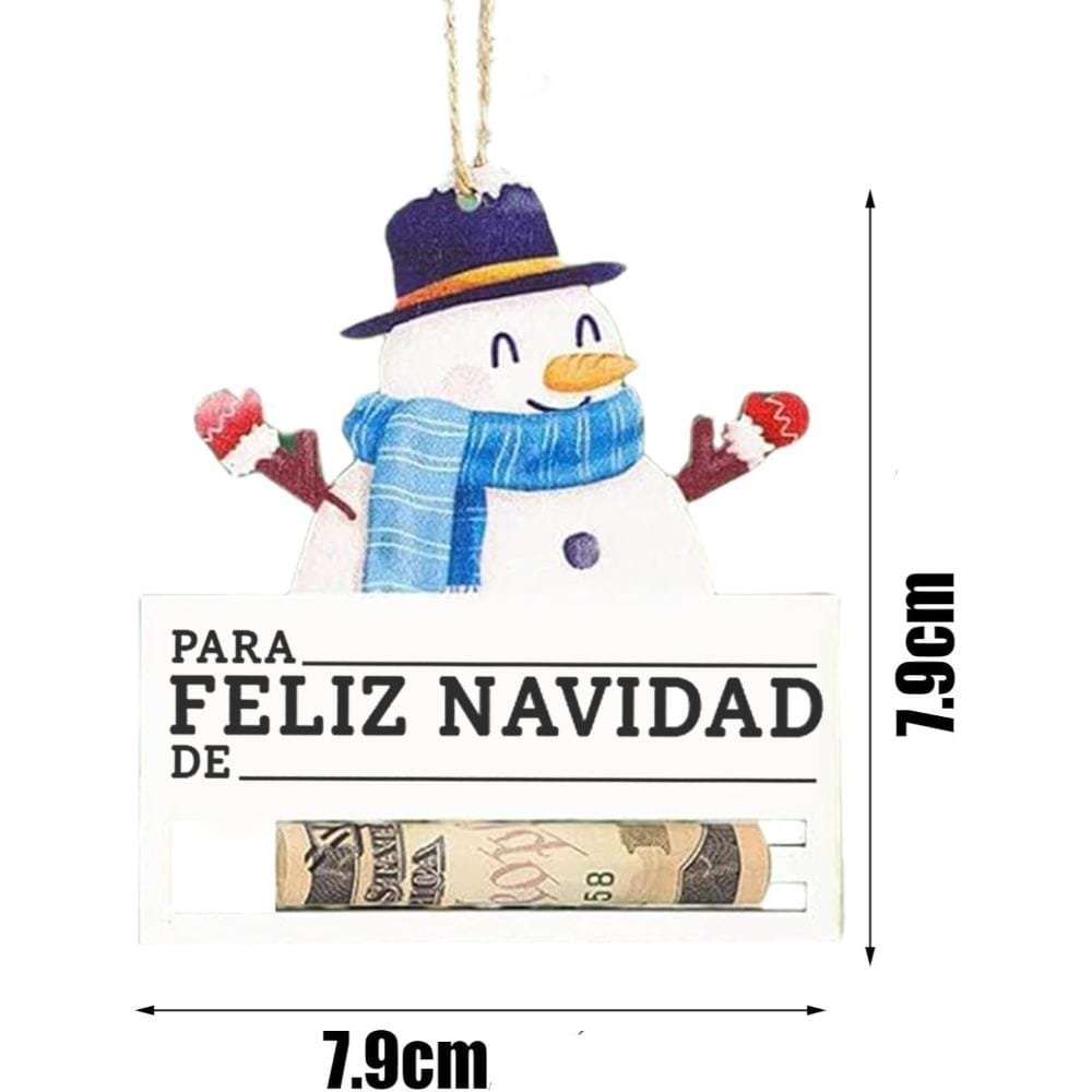 Adornos navideños de madera para regalar dinero - Imagen 5