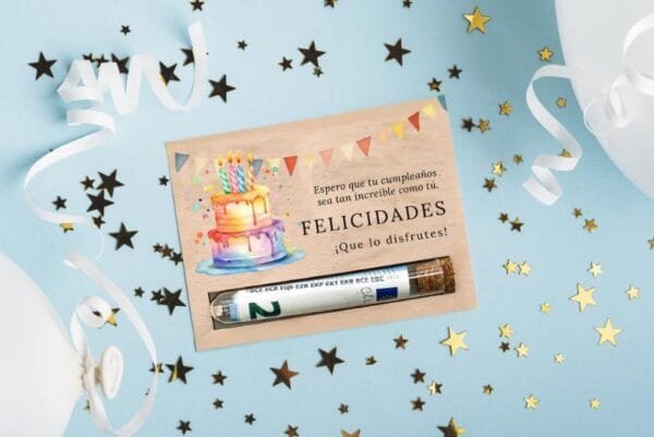 Tarjeta creativa para regalar dinero en cumpleaños - Imagen 2