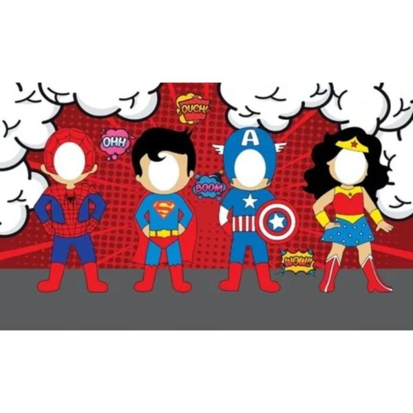 Photocall cumpleaños infantil superheroes